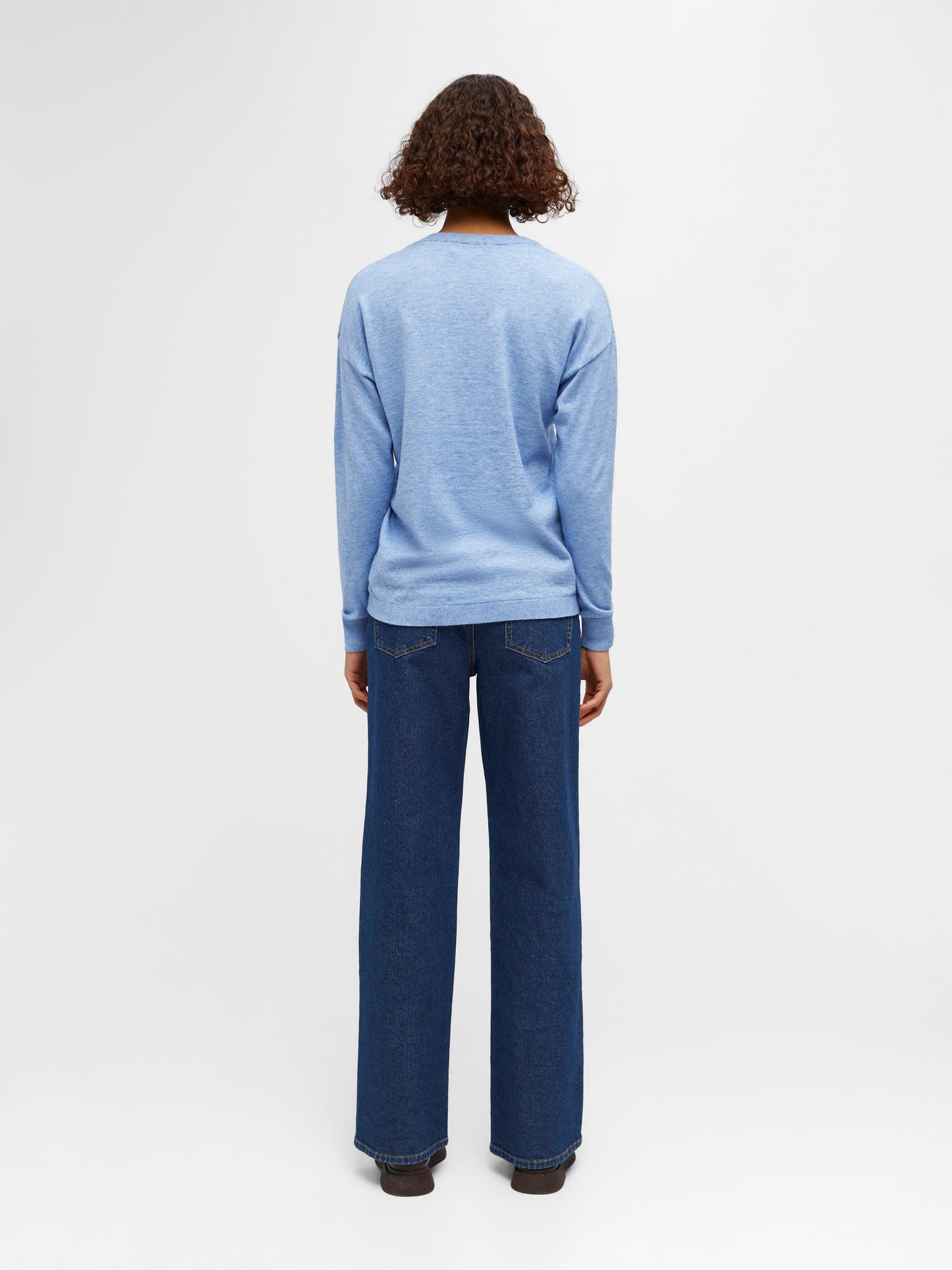 OBJTHESS L/S V-NECK KNIT PULLOVER NOOS Neule