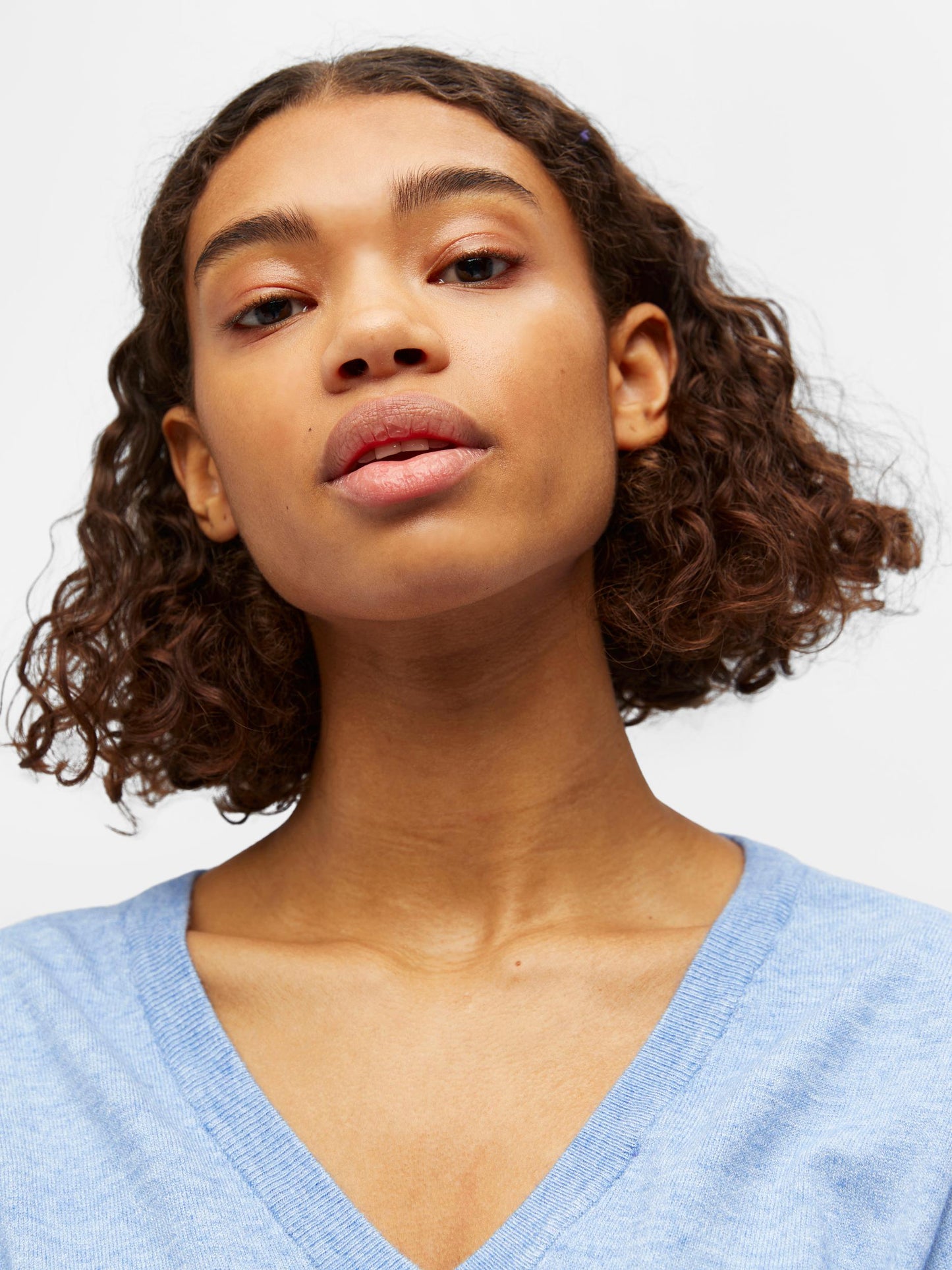 OBJTHESS L/S V-NECK KNIT PULLOVER NOOS Neule