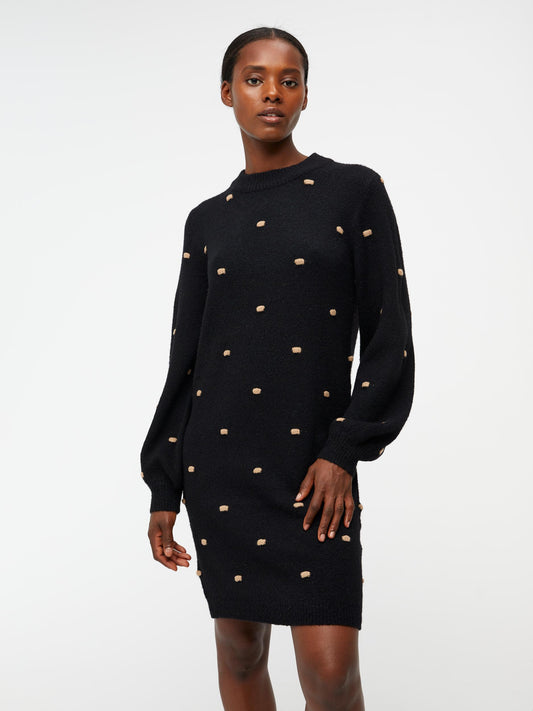 OBJEVE NONSIA L/S DRESS AOP NOOS Neulemekko