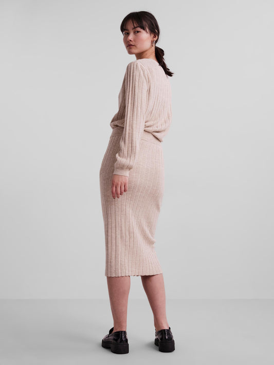 PCVIANA HW MIDI KNIT SKIRT Hame