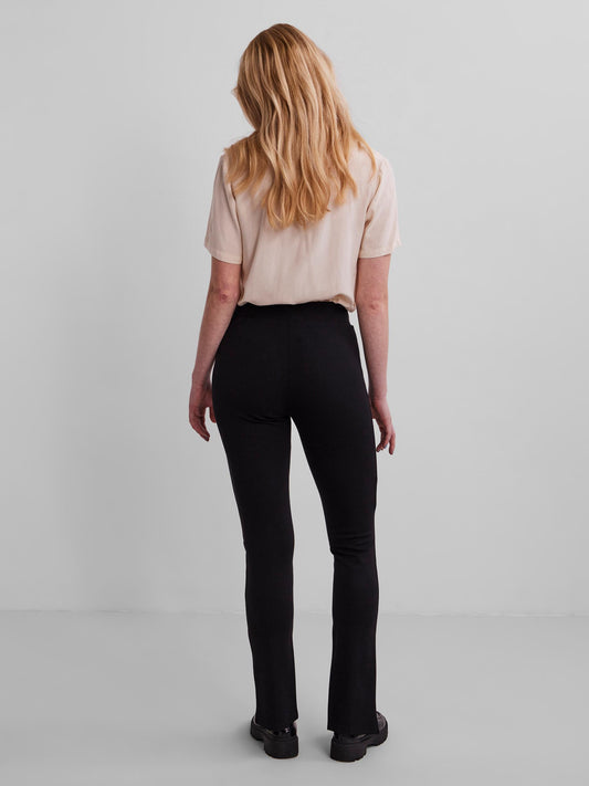 PCKARLA HW SLIT FLARED PANT Housut