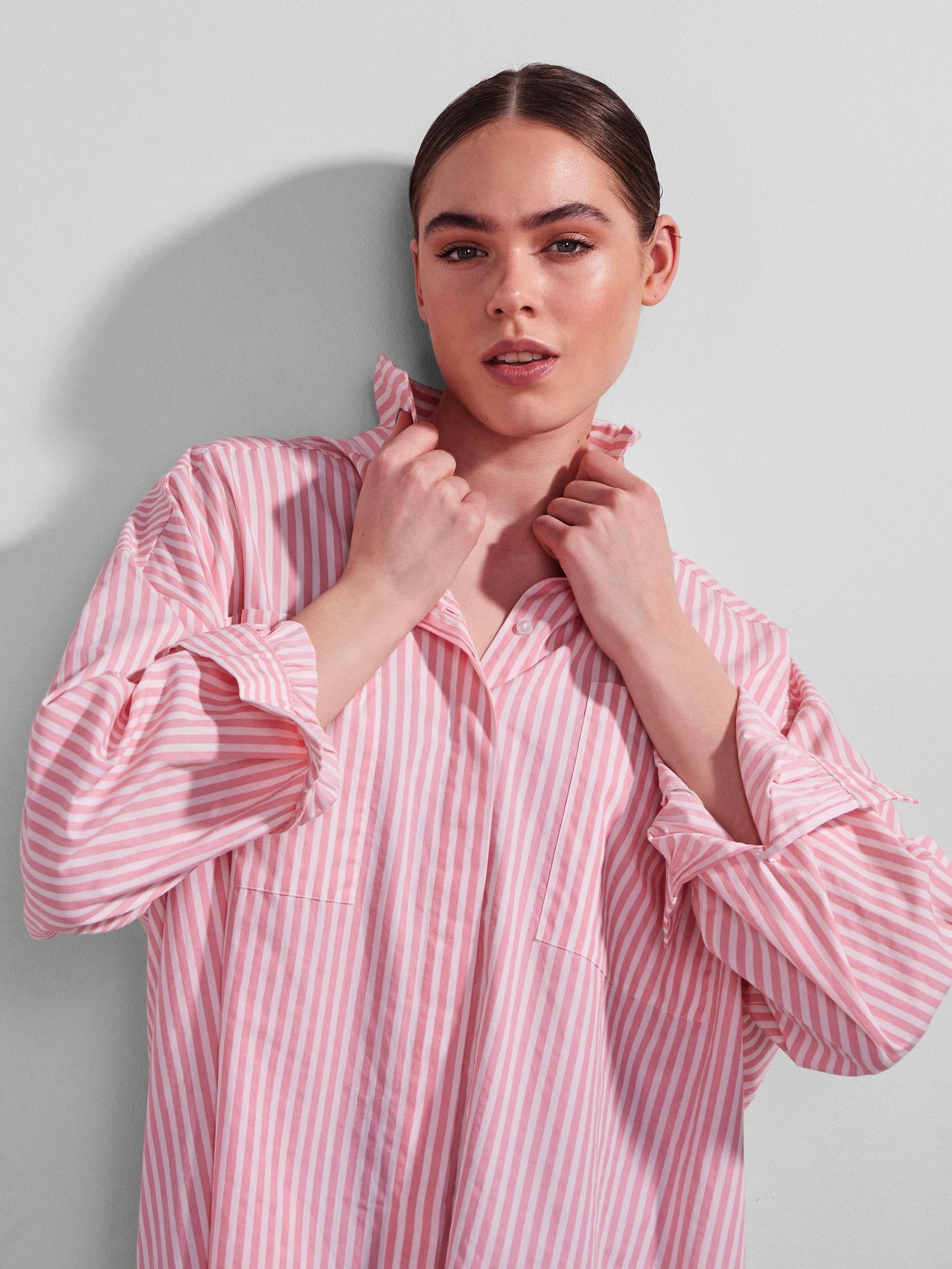 PCFILLU LS OVERSIZED SHIRT D2D Paita