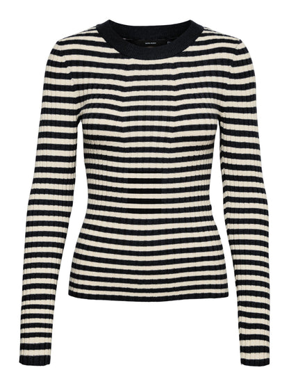 VMKIKI LS O-NECK RIB BLOUSE NOOS Neule