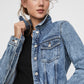 VMMIKKY LS CROPPED DENIM JACKET VI362 GA Farkkutakki