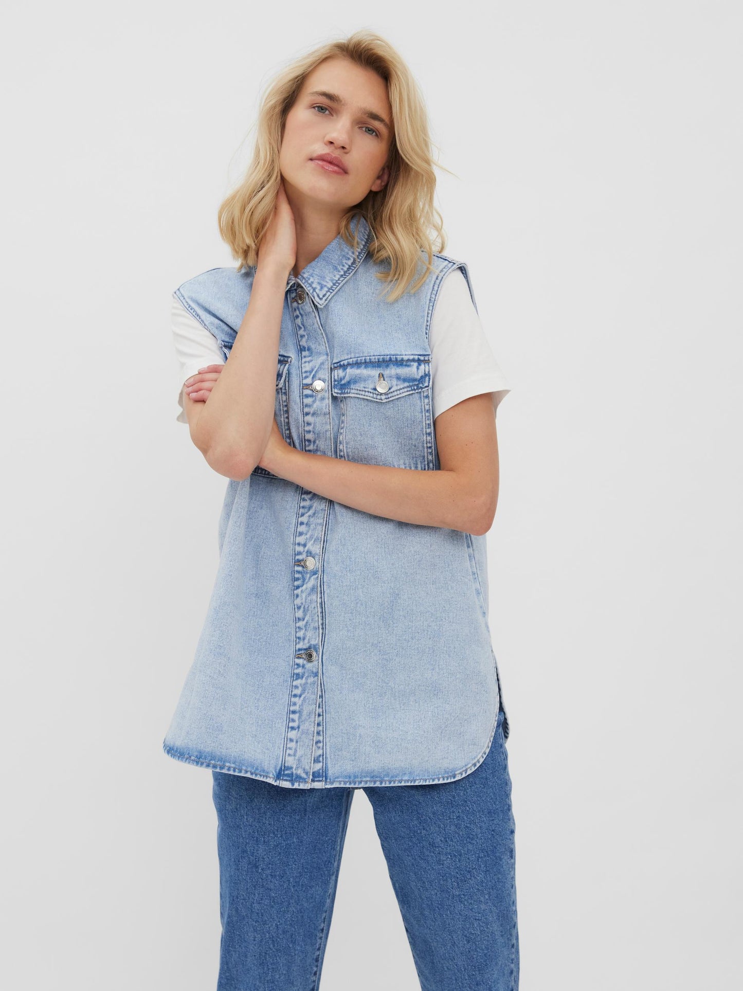 VMPHILINA OVERZISE DENIM VEST Farkkuliivi