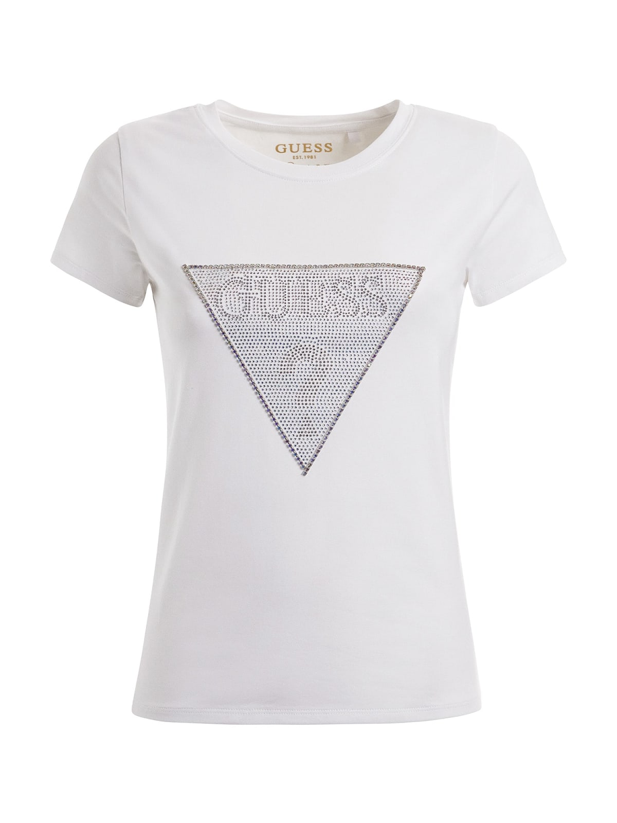 GUESS SS TRIANGLE CRYSTAL T-Paita