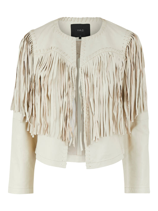 YASSALAN FRINGE LEATHER JACKET  Nahkatakki