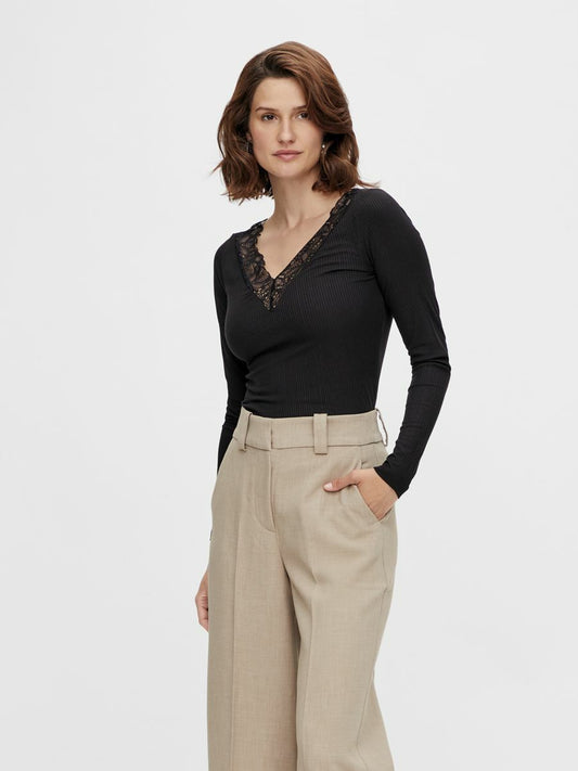YASELLE LS V-NECK TOP NOOS Paita