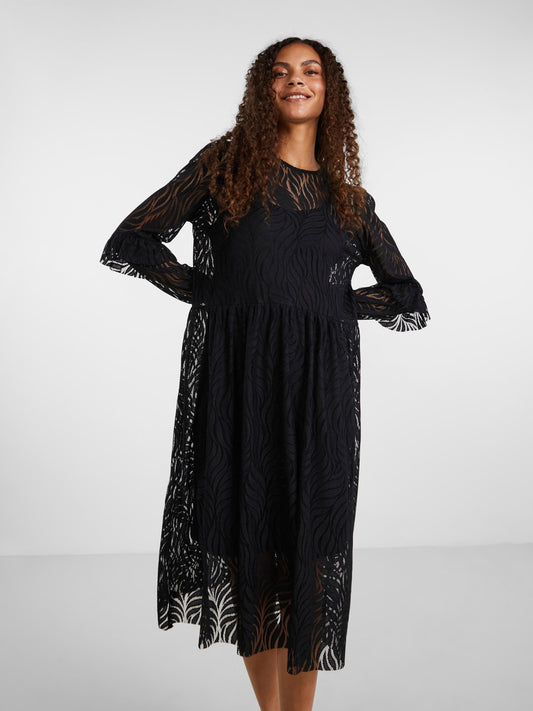 YASLUCIANNA LS LONG LACE DRESS Mekko