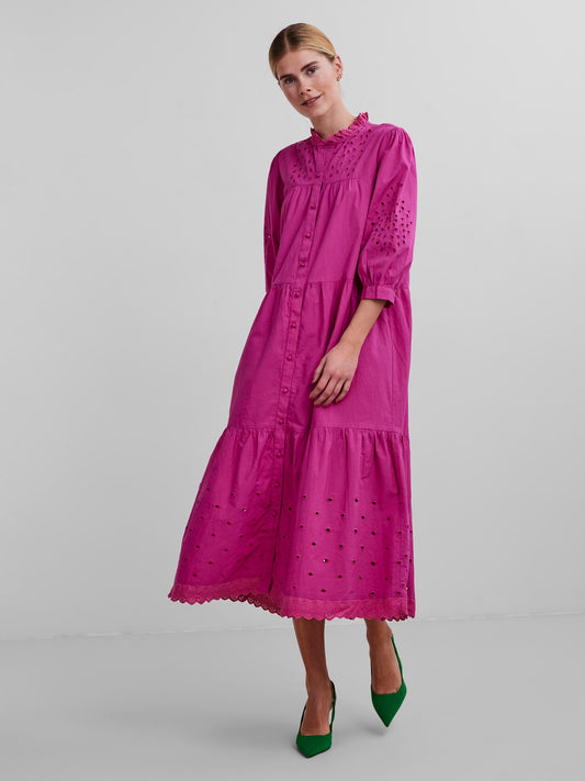 YASVIOLETTA 3/4 LONG DRESS S. Mekko