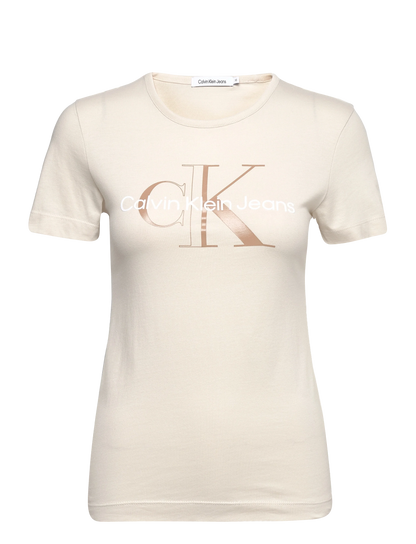 CALVIN KLEIN JEANS GLOSSY MONOGRAM SLIM TEE - Printtipaita