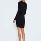 NMAPRIL L/S ROUCHING DRESS NOOS- Mekko