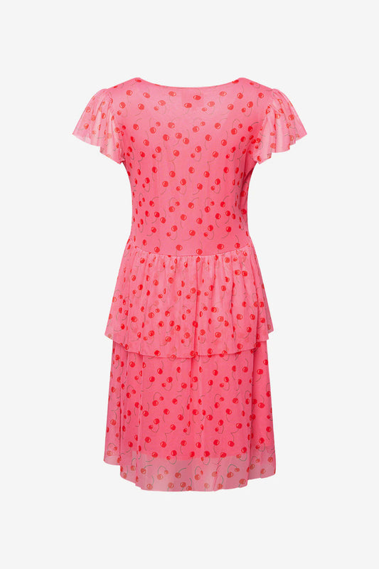 Noella Solay Short Dress Pink Cherry