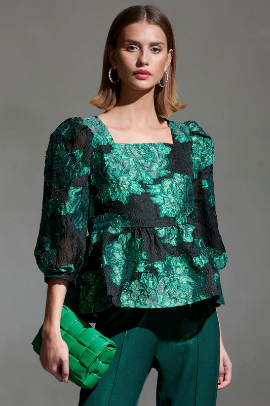 NOELLA TAYLOR FLOUNCE BLOUSE Pusero